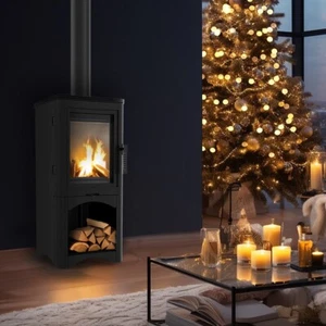 Kaminofen aus Stahl Kratki K5 Ø150 7kW Dauerbrandofen Holzofen Holz Kamin Modern - Bild 1 von 8
