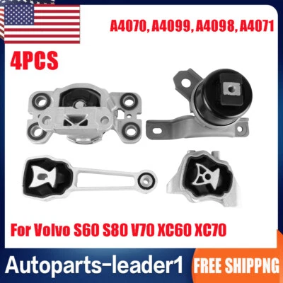 Montaje de motor, transmisión y puntal de par 4 piezas para Volvo S60 S80 V70 XC60 XC70 2007-16 Foto 1 de 4