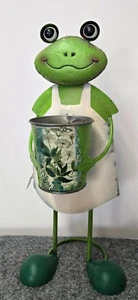 Gilde Frosch mit Pflanztopf Metall 55 cm modern trendy chalet Luxus Deko wow - Bild 1 von 6