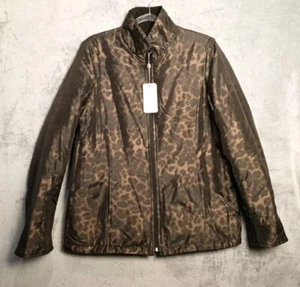 Chaqueta reversible Jacques Vert mediana negra acolchada/impresión de leopardo nueva - Imagen 1 de 6
