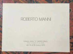 ROBERTO MANNI, exposición de arte, invitación, 1975 - Imagen 1 de 4