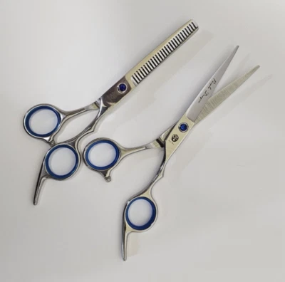 Haarschere 6 Zoll /15,25 cm Friseur Schneideschere Ausdünnungsschere 2er Set - Bild 1 von 4