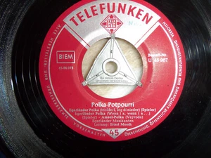 Egerländer Musikanten, Leitung Ernst Mosch - Polka-Potpourri Telefunken 45 - Picture 1 of 2