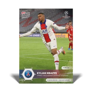 Kylian Mbappe 2021 Topps Now UEFA Champions League #61 -  PSG  Print Run: 3093 - Picture 1 of 2