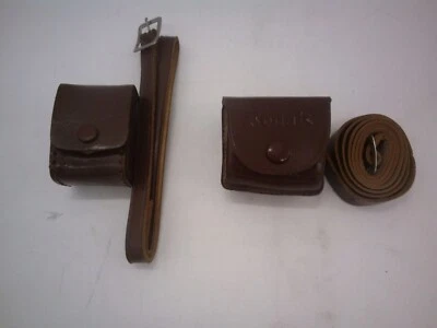Dos correas de cuero vintage para cámara, una Kodak de 30" y otra de 18" sin marca Foto 1 de 4
