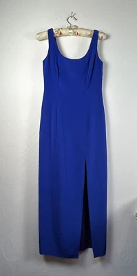 Платье-футляр женское Oleg Cassini черный галстук размер 4 миниатюрное синее без рукавов вечеринка - Изображение 1 из 4