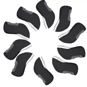 10 Stck./Set Outdoor Sport Golfschläger Abdeckungen Eisen Schläger Kopfabdeckungen schwarz blau Abdeckungen - Bild 1 von 8