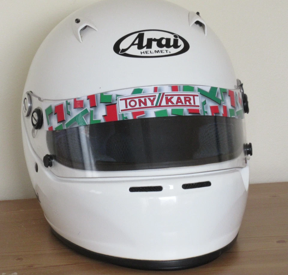 2x Tony Kart Helmet Visor Strip Stickers Graphic, Motorsport, Karting, F100 - image 1 of 1