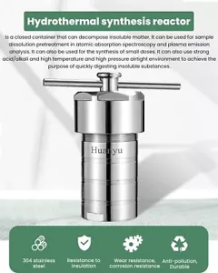 4PCS 250ml Inoxidable Autoclave Hidrotérmica Digestión Tanque Síntesis - Imagen 1 de 12