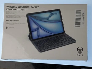 Paul B for iPad Air 10.9” Wireless Bluetooth Tablet Keyboard Case - Picture 1 of 2
