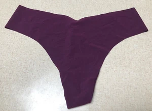 2011 Victoria's Secret Seamless No Show Thong Panty Size L Nwt Plum - Picture 1 of 5