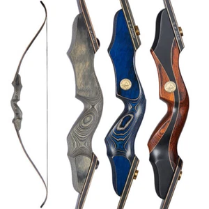 Archery 30-50lb 60" Hunting Takedown Recurve Bow Wooden Riser for Right Hand - Picture 1 of 49