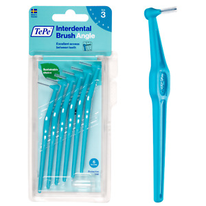 TEPE Interdental Brush Angle Cleaners -Brushes Between Teeth, Blue 0.6mm