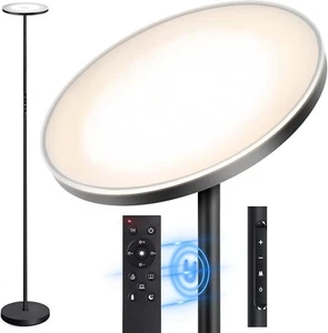 OUTON LED Stehlampe 30W, dimmbar, 3000 Lumen, 4 Farben, Fernbedienung, Schwarz - Bild 1 von 11