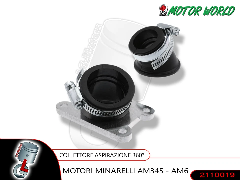 COLLETTORE ASPIRAZIONE AM6 MINARELLI 360° 24-32mm 50 2T PWK PHBG PHBN PHBH PHVA - Immagine 1 di 1