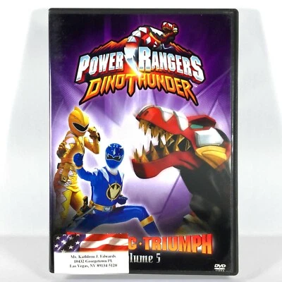 Power Rangers Dino Thunder: Triassic Triumph  Vol. 5 (DVD, 2004) Like New ! - Image 1 of 3