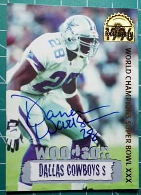 1996 Collector's Edge Cowboybilia Autographs #DCA15 Darren Woodson 0984/4000 - Image 1 of 4