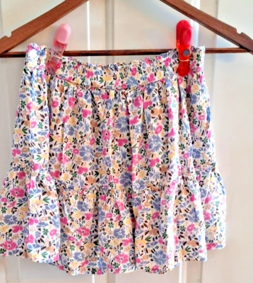 Gap Kids Girls Ruffled Skort Size L (10) Aug White Ditsy  print elastic waist - Изображение 1 из 3