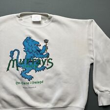 Vintage Irish Pub Sweatshirt Mens L White 90's Murrays Tavern Lion Beer  Retro