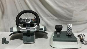 Microsoft Xbox 360 Racing Steering Wheel With Pedals 