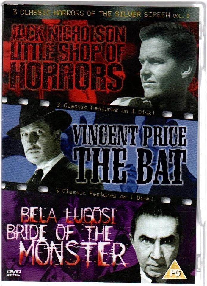 Little Shop Of Horrors / The Bat / Bride Of The Monster  ORIGINAL UK ISSUE DVD - Image 1 of 1