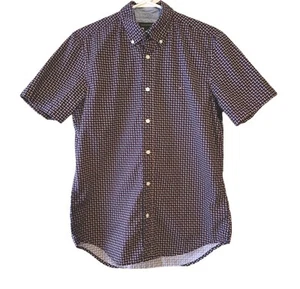 Tommy Hilfiger Men's All Over Print Shortsleeve Button-up Shirt Size Small - Picture 1 of 11