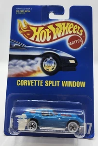 Vintage 1991 Hot Wheels Corvette Split Window #197 Blue Card - Picture 1 of 2