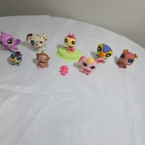 Littlest Pet Shop SET 8 LPS TIERE HAUSTIERE +1 Teddybär Zubehör VINTAGE SPIELZEUG - Bild 1 von 9
