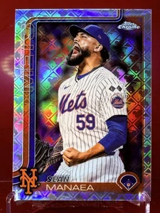 2025 Topps Chrome Logofractor Sean Manaea #287 New York Mets - Picture 1 of 2