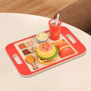 Burger Stacking Toy Play Food DIY Pretend Play Kitchen Toy Set for 3 4 5 Years - Picture 1 of 7