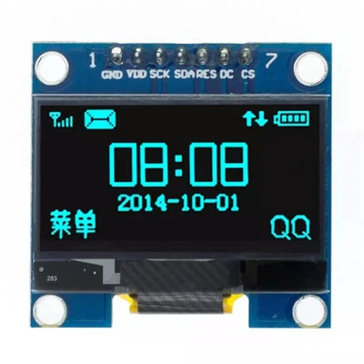 1.3" SPI 128X64 LED OLED LCD Display Module Arduino Blue Color SSH1106 US - Image 1 of 4
