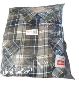 Wrangler Authentics Men’s Long Sleeve Sherpa Lined Flannel Shirt Jacket - Picture 1 of 6