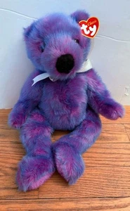 TY Beanie Buddy Purplebeary Lila Bär Plüsch Puppe Stofftier Vintage Neu mit Etikett - Bild 1 von 2