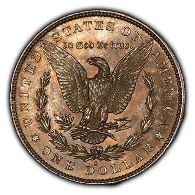 1879-S $1 Morgan Dollar - Semi PL - Autumnal Rainbow Toning - BU - VIDEO - D3899 - Image 1 of 4