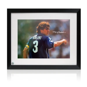 Foto de fútbol Italia firmada por Paolo Maldini: Mundial 1998. Marco estándar - Imagen 1 de 4