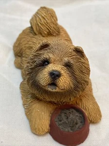 Vintage Sandicast Red Chow Hund Figur B21 signiert handbemalt 1994 - Bild 1 von 7