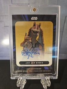 Star Wars Topps On Demand Ahmed Best Jar Jar Binks Autograph Card 4/10 - Picture 1 of 2