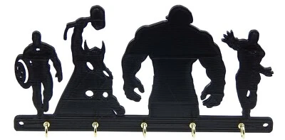 MEDALLURGY Superhero Marvel Avengers Key Rack Hanger Holder Entryway Organizer Hooks Decor
