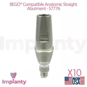 10x Protesi Dentale Dritta Forma Anatomica Compatibile BEGO® 57776 Odontoiatria - Foto 1 di 6