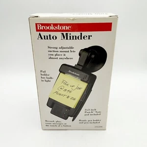 Brookstone Auto Minder Auto Voice Recorder & Note Pad With Original Box - Picture 1 of 3