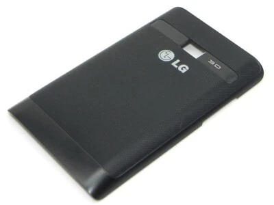 GENUINE LG Optimus L3 E400 BATTERY COVER Door BLACK Android bar phone back - Image 1 of 2