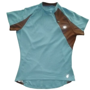 Pearl Izumi Women's Impact Cycling Jersey Size M Zipper Pocket Jetstream/Coffee - Picture 1 of 8