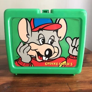 Caja de almuerzo verde de colección Chuck E. Cheese con mango (sin termo) 1996 Chucky años 90 - Imagen 1 de 6