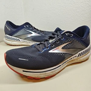 Brooks Mens Adrenaline GTS 22 Running Shoes 13 Navy Comfort Cushion Gym Trainers - Picture 1 of 8
