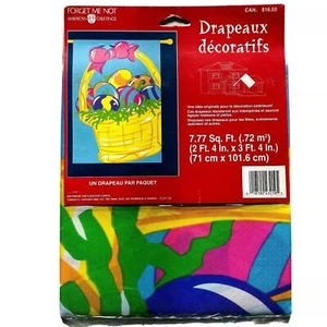 Easter Forget Me Not American Greetings  Outdoor Decorative Flag 2ft4in x 3ft4in - Picture 1 of 3