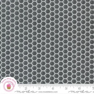 Moda HONEY LAVENDER 56085 17 Charcoal Black HONEYCOMB Deb Strain Quilt Fabric - Picture 1 of 6