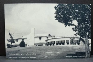 Postcard Fort McClellan Anniston AL White Men's Service Club - Picture 1 of 2
