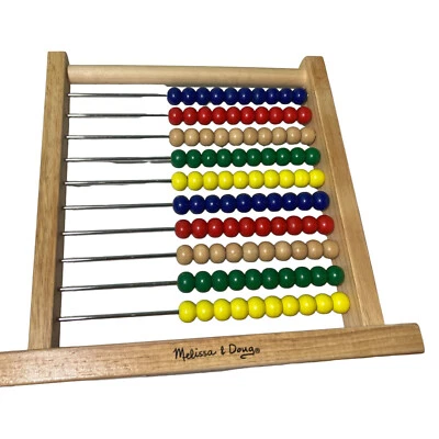 Melissa & Doug Abacus - Juguete de conteo educativo clásico de madera con 100 cuentas Foto 1 de 4