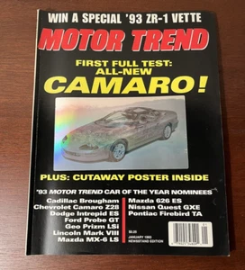 MOTOR TREND Magazine January 1993 All New CAMARO! - Picture 1 of 15