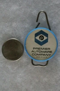 Premier Autoware Company Vintage Blue Pull Round Keychain Key Ring #21972 - Picture 1 of 2
